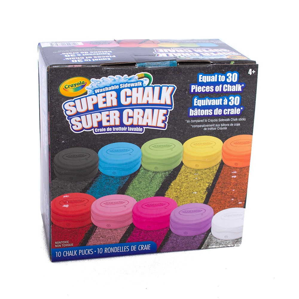 Crayola, Chalk, Art & School, Washable, Super, 10 count, 836253